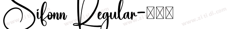 Sifonn Regular字体转换